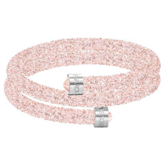 Swarovski Women's Double Bangle - Crystaldust, Pink | 5292438