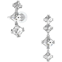 Swarovski Women's Ear Cuff - Millenia Asymmetrical White Crystal, Set of 2 | 5602782