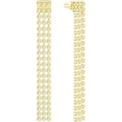 Swarovski Women's Earrings - Fit Gold Plated Long Dangle with White Crystals | 5364807