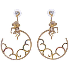 Swarovski Women's Earrings - My Hero Yellow Gold and Multicolored Crystal | 5500976