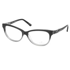 Swarovski Women's Eyeglasses - Black/Grey Cat-Eye Full-Rim Plastic Frame | SK5170 005