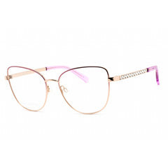 Swarovski Women's Eyeglasses - Cat Eye Shape Violet/Rose Gold Metal Frame | SK5451 083