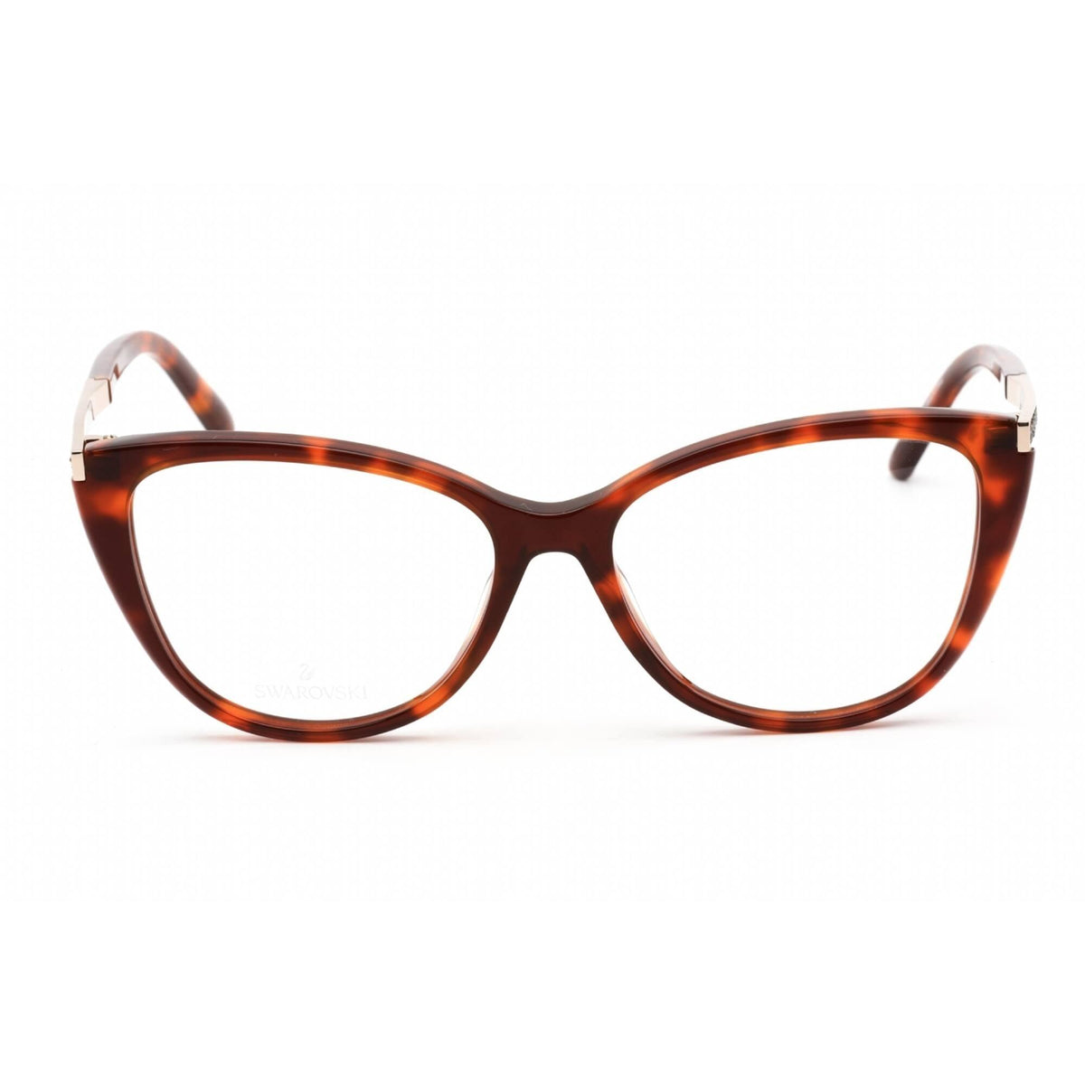 NEW SWAROVSKI SK5412 052 Dark Havana Women Eyeglasses 54mm 15 140 SWAROVSKI SK5412 052 Dark Havana Womens Rectangle Eyeglasses  main image 2