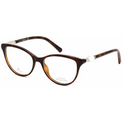 Swarovski Women's Eyeglasses - Dark Havana Cat-Eye Full-Rim Plastic Frame | SK5311 052
