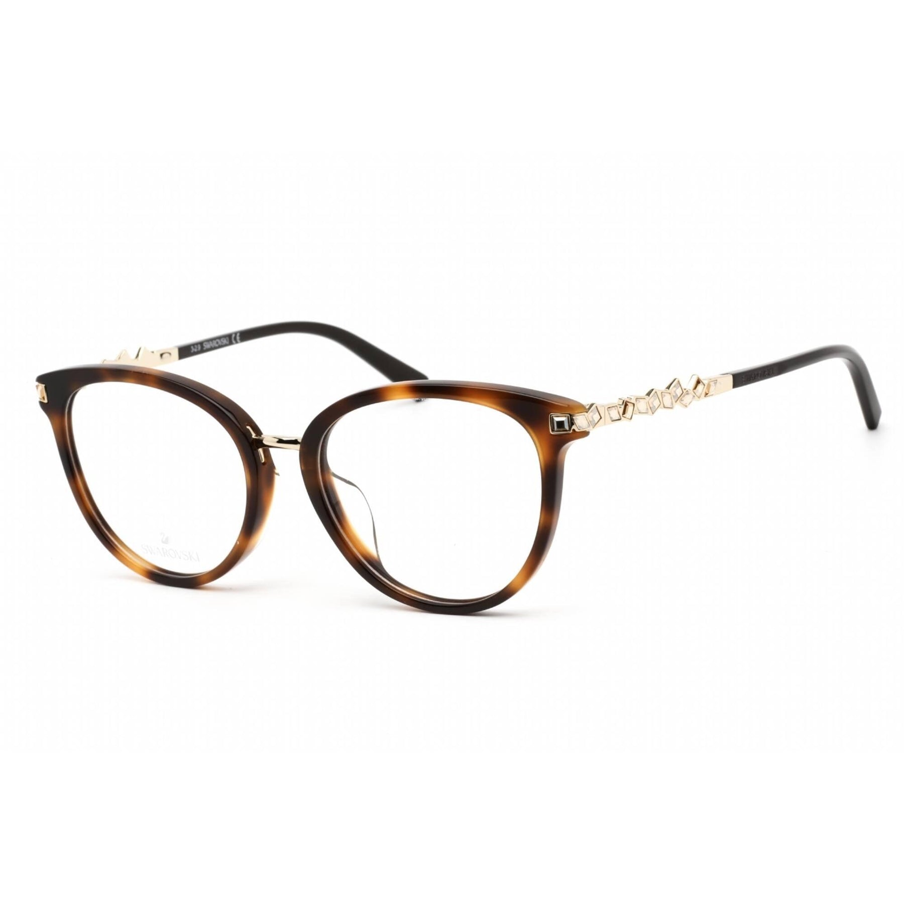 Swarovski SK5344 Womens Plastic Eyeglass Frame 055 Coloured Havana 53-17 Swarovski Women main image 3