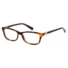 Swarovski Women's Eyeglasses - Dark Havana Rectangular Plastic Frame | SK5243 052