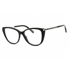 Swarovski Women's Eyeglasses - Full Rim Cat Eye Shiny Black Plastic Frame | SK5414 001