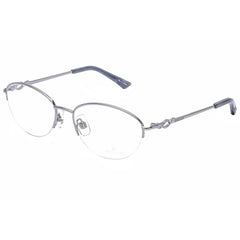 Swarovski Women's Eyeglasses - Grey Half-Rim Metal Frame Crystal | SK5148 020