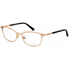 Swarovski Women's Eyeglasses - Matte Rose Gold Rectangular Metal Frame | SK5187 029