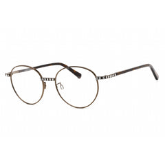 Swarovski Women's Eyeglasses - Round Shape Shiny Dark Brown Metal Frame | SK5424-H 048