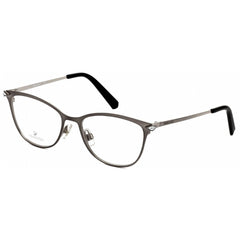 Swarovski Women's Eyeglasses - Shiny Black Cat Eye Metal Full-Rim Frame | SK5246 001