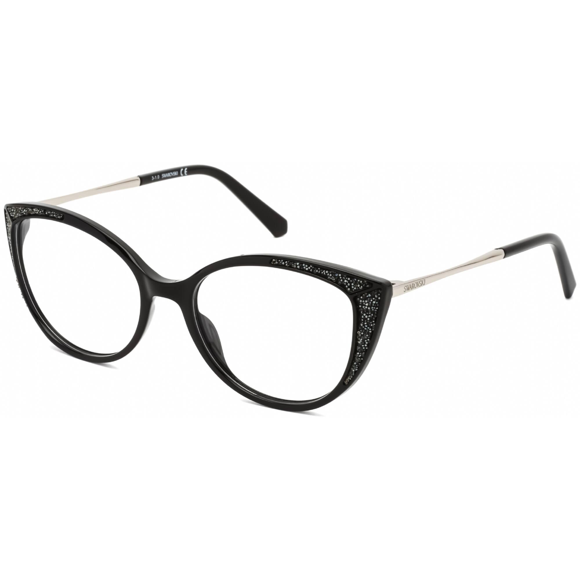 Swarovski Black Metal & Plastic Glasses Women\'s (Frames) Swarovski SK2002 1001 Glasses - US main image 3