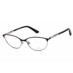 Swarovski Women's Eyeglasses - Shiny Black Oval Full-Rim Frame Crystal | SK5139 001