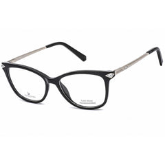 Swarovski Women's Eyeglasses - Shiny Black Rectangular Plastic Frame | SK5284 001