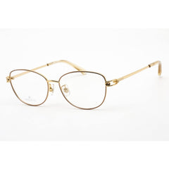 Swarovski Women's Eyeglasses - Shiny Deep Gold Cat Eye Metal Frame | SK5403-D 030