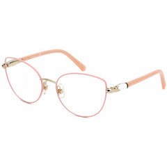 Swarovski Women's Eyeglasses - Shiny Pink Cat-Eye Full-Rim Metal Frame | SK5340 072