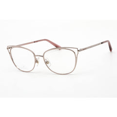 Swarovski Women's Eyeglasses - Shiny Pink Cat Eye Metal Full-Rim Frame | SK5260 072