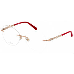Swarovski Women's Eyeglasses - Shiny Rose Gold Metal Butterfly Frame | SK5345 028