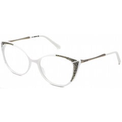 Swarovski Women's Eyeglasses - White Cat Eye Plastic/Metal Full-Rim Frame | SK5362 021