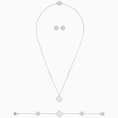 Swarovski Women's Jewelry Set - Deary Pearl Rhodium Plated | 5428665