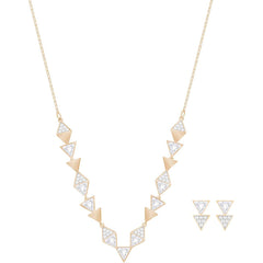Swarovski Women's Jewelry Set - Heroism Rose Gold Plated Clear Crystal | 5300923