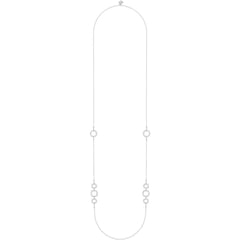 Swarovski Women's Necklace - Circle Rhodium Plated Clear Crystal Strand | 5349194
