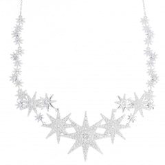 Swarovski Women's Necklace - Fizzy Rhodium Plated Clear Crystal Pave | 5230286