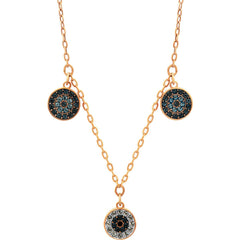 Swarovski Women's Necklace - Luckily Rose Gold Plated with Three Crystal | 5429129