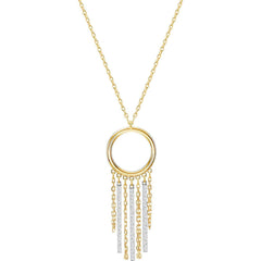 Swarovski Women's Necklace - Lyrebird Circle Crystal Fringed Pendant | 5381226