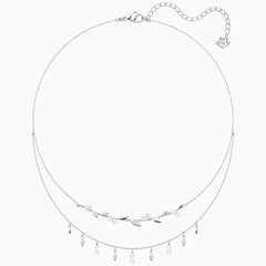 Swarovski Women's Necklace - Mayfly Double Layered Rhodium Plated | 5482078