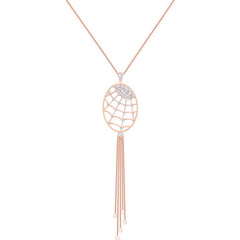 Swarovski Women's Necklace - Precisely Rose Gold Plated Spider Web Crystal | 5499887