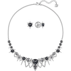Swarovski Women's Necklace Set - Fantastic Gray & Clear Crystal | 5259472