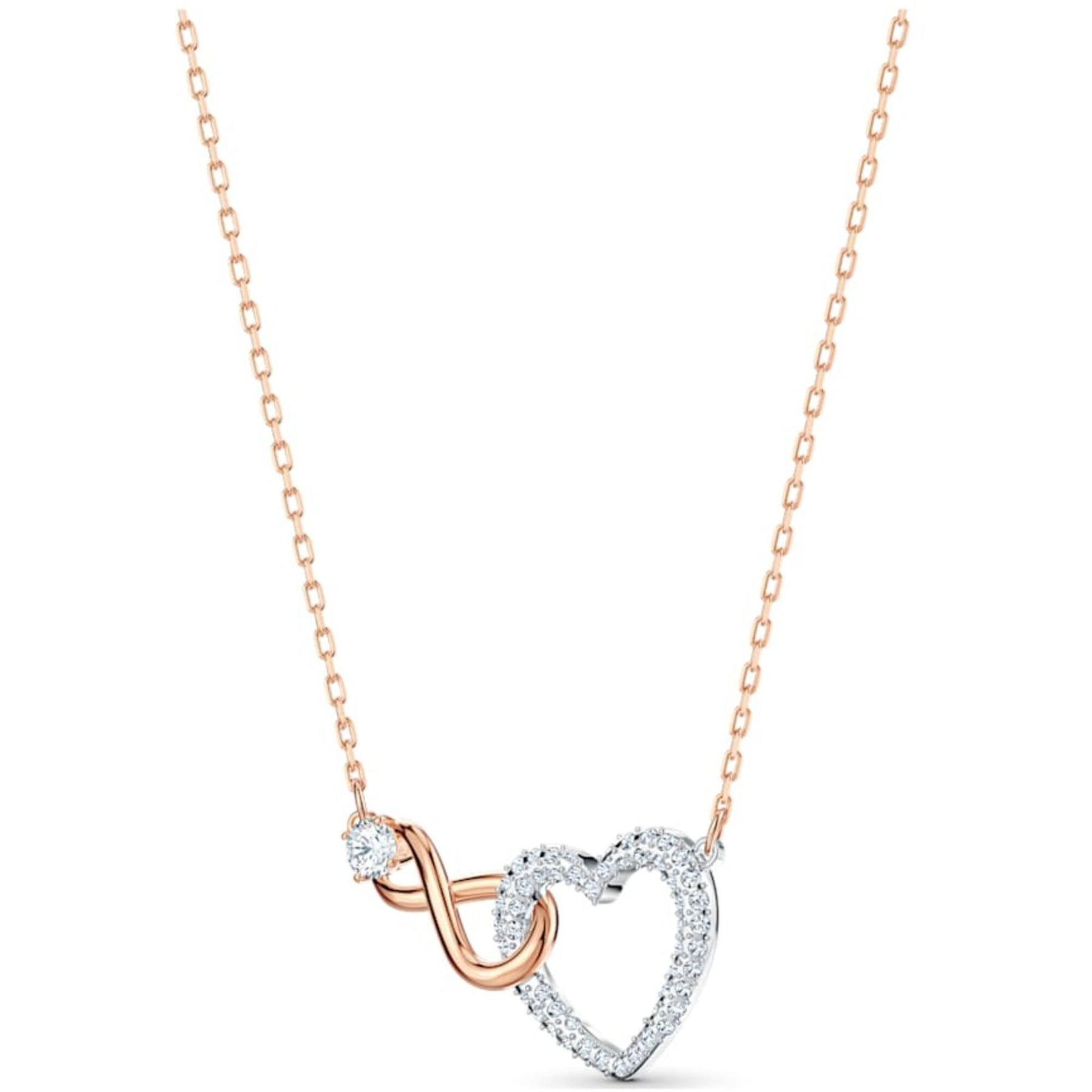 Swarovski Women's Necklace Set - Swarovski Infinity Heart Rose