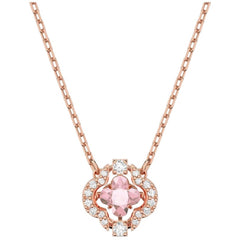 Swarovski Women's Necklace - Sparkling Dance Pink Stone Rose Gold Chain | 5514488