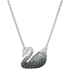 Swarovski Women's Pendant - Iconic Swan Grey Rhodium Plated Lobster Clasp | 5614103