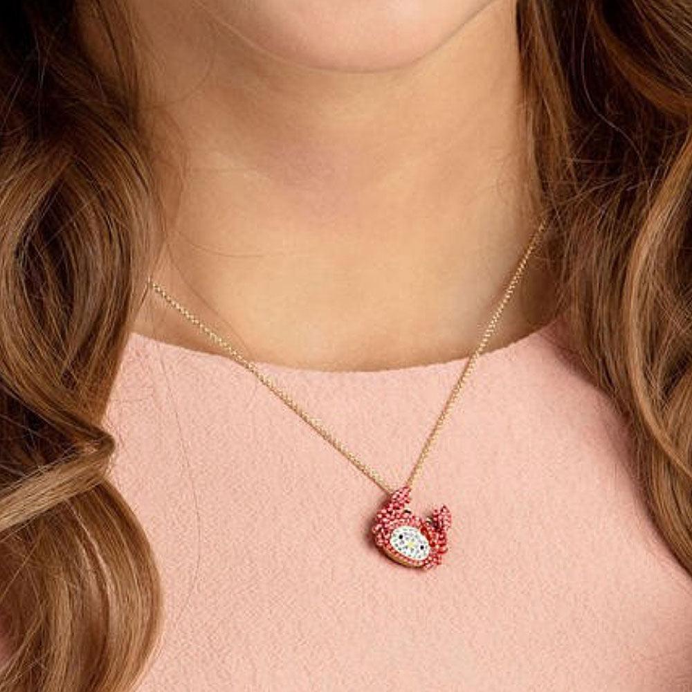 Crab Necklace mova Swarovski