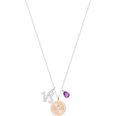 Swarovski Women's Pendant Necklace - Zodiac Capricorn Sign Rhodium Plated | 5349216