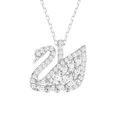 Swarovski Women's Pendant - Rhodium Plated Swan Lake | 5296469