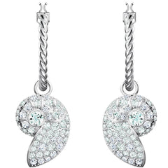 Swarovski Women's Pierced Earrings - Shell Nautilus Rhodium Plated | 5520670