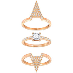 Swarovski Women's Ring Set - Funk Crystal Pave Rose Gold Tone | 5241272