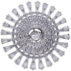 Swarovski Women's Ring - Sparkling Dance Rhodium Plated Cocktail, Size 6.5 | 5564427