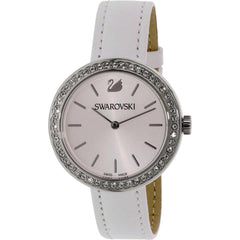 Swarovski Women's Strap Watch - Daytime Silver Dial White Leather | 5095603