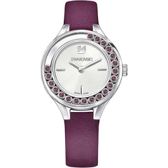 Swarovski Women's Strap Watch - Lovely Crystals Mini Burgundy Leather | 5295331
