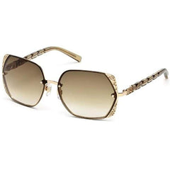 Swarovski Women's Sunglasses - Gradient Brown Glass Shiny Rose Gold Frame | SK0033-6028F