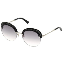 Swarovski Women's Sunglasses - Grey Gradient Lens Round Metal Frame | SK0256 16B