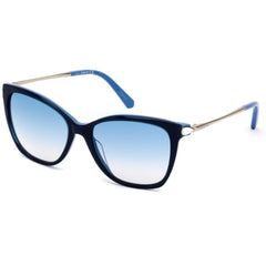 Swarovski Women's Sunglasses - Plastic Cat Eye Frame Blue Gradient Lens | SK0267 90W