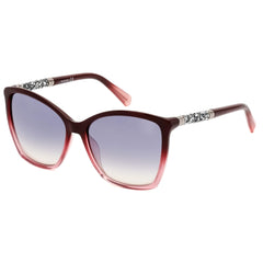 Swarovski Women's Sunglasses - Shiny Bordeaux Frame Smoke Mirror Lens | SK0148 69C
