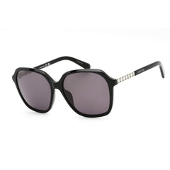 Swarovski Women's Sunglasses - Smoke Lens Shiny Black Square Shape Frame | SK0390 01A