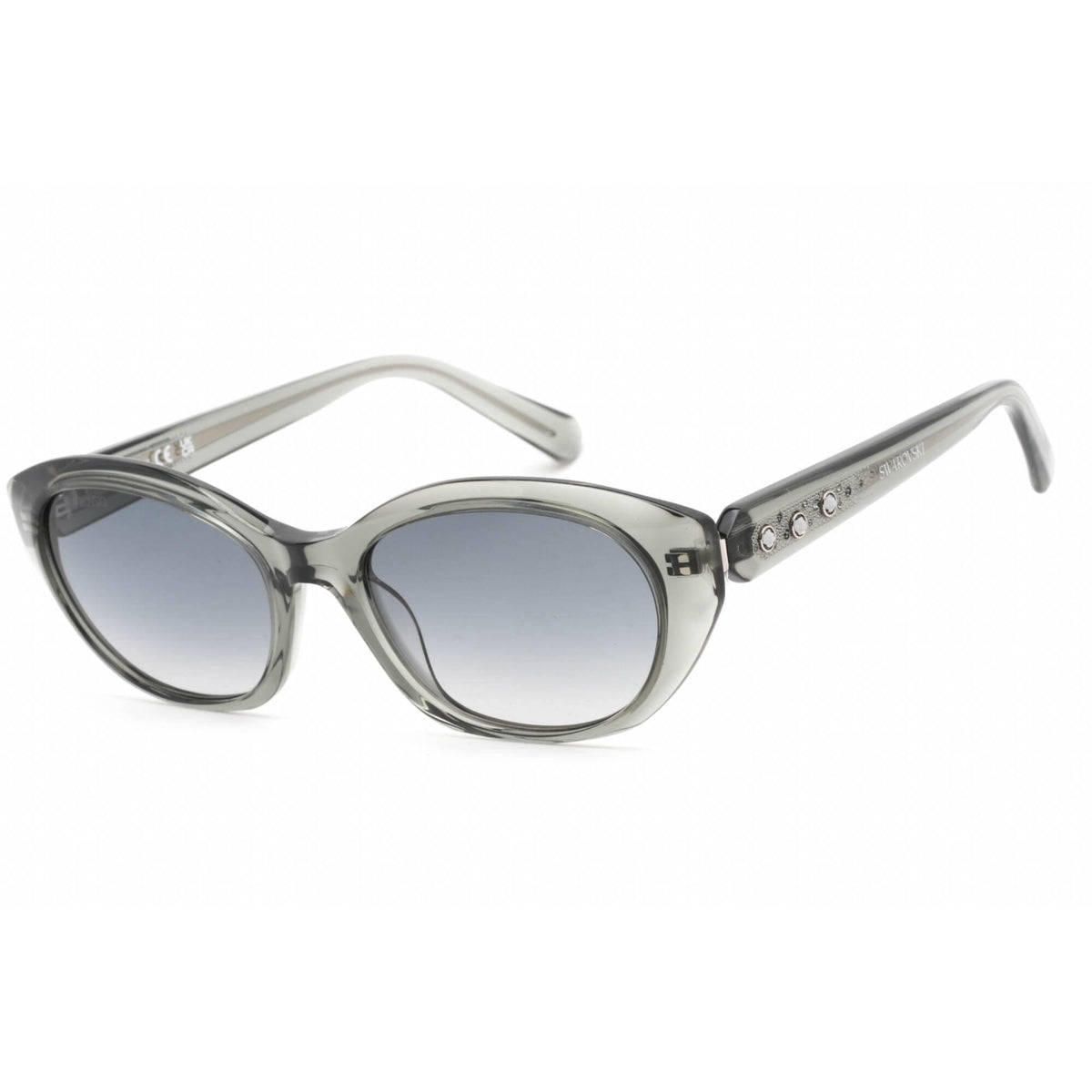 Transparent Oval Women\'s Sunglasses Retro Small Transparent Oval Sunglasses Colored Mirror Lens 48mm main image 3