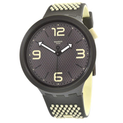Swatch Men's Watch - Big Bold Bbblanco Swiss Quartz Olive Dial Rubber Strap | SO27M102